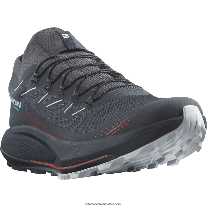 Salomon carbon/roș aprins/gheață arctică pantofi de alergare pentru bărbați - pulsar trail pro 2 6D8X2J1436