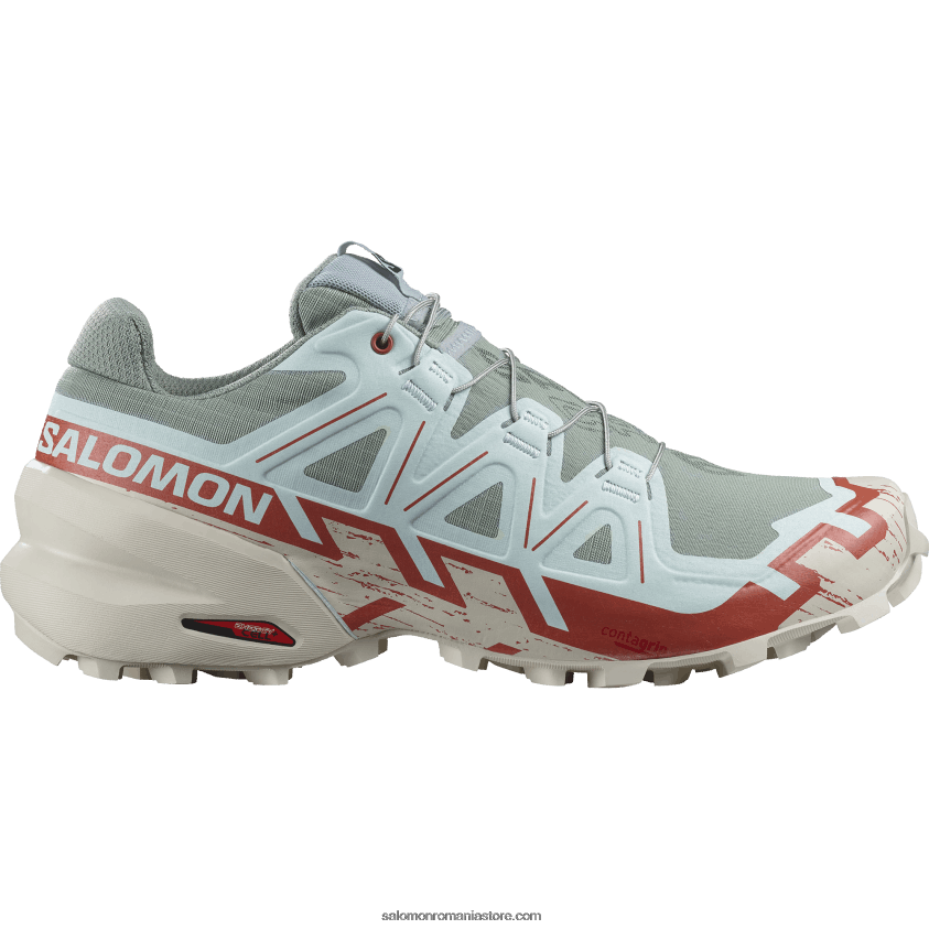 Salomon crin/zi ploioasă/aqua albită pantofi de alergare pentru bărbați - speedcross 6 6D8X2J1454