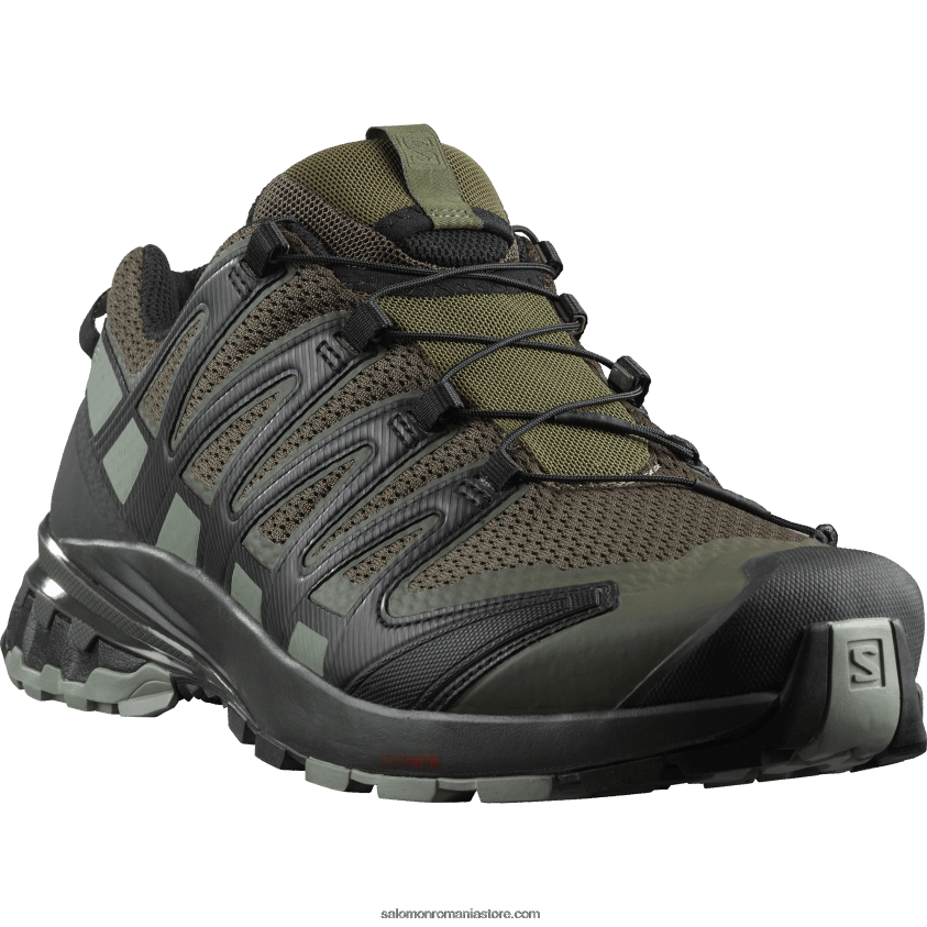 Salomon frunză de struguri/turbă/umbră pantofi de alergare pentru bărbați - xa pro 3d v8 wide 6D8X2J1473