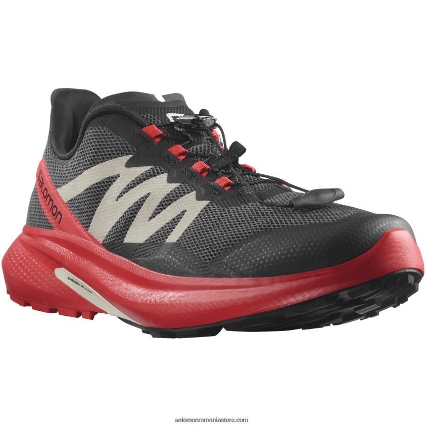 Salomon magnet/rosu mac/negru pantofi de alergare pentru bărbați - hypulse 6D8X2J1484