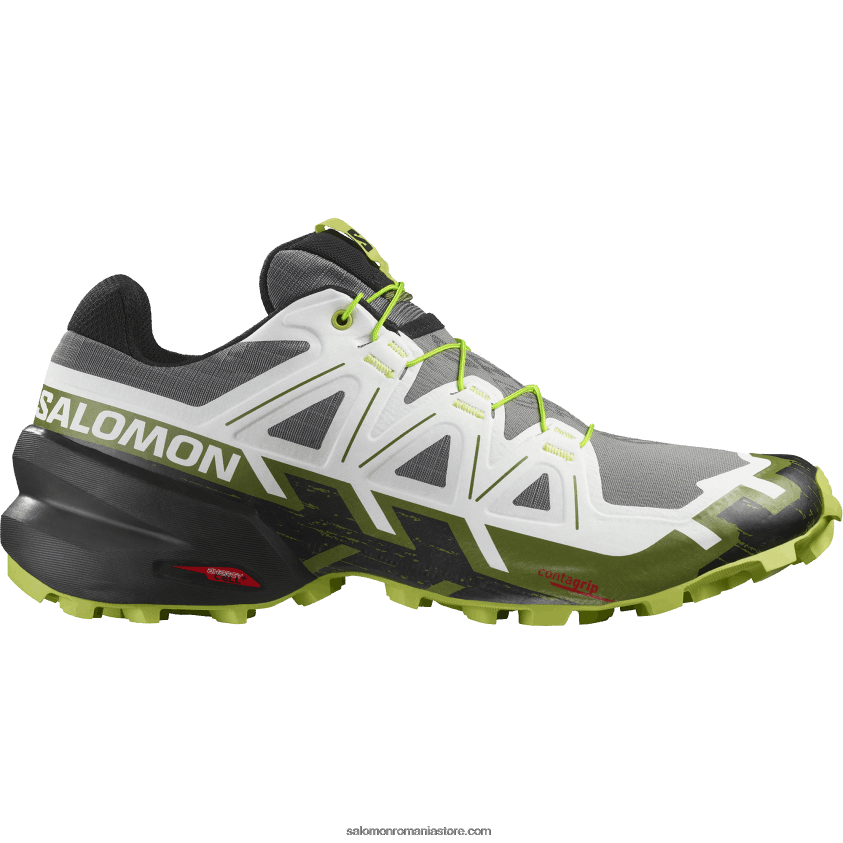 Salomon negru/alb/ var acid pantofi de alergare pentru bărbați - speedcross 6 6D8X2J1457