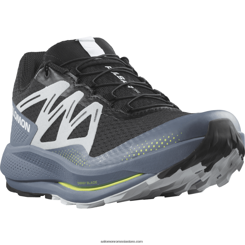 Salomon negru/albastru china/gheata arctica pantofi de alergare pentru bărbați – pulsar trail 6D8X2J1459