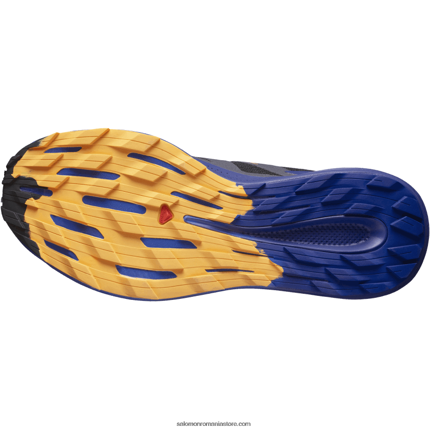 Salomon negru/albastru clematis/portocaliu aprins pantofi de alergare pentru bărbați – pulsar trail 6D8X2J1462