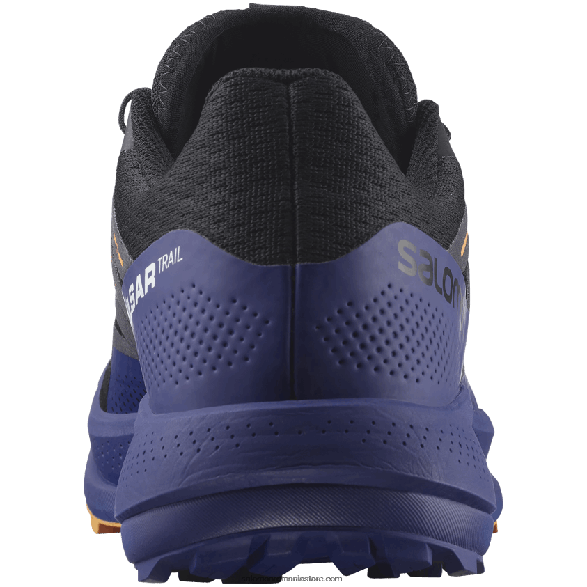 Salomon negru/albastru clematis/portocaliu aprins pantofi de alergare pentru bărbați – pulsar trail 6D8X2J1462