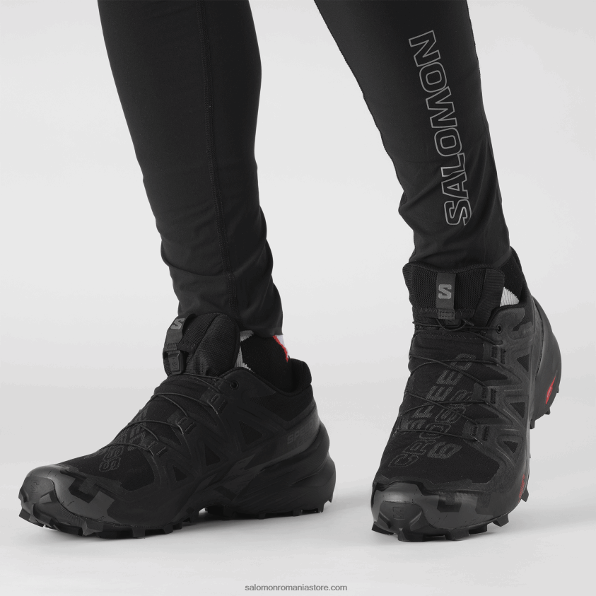 Salomon negru/fantomă pantofi de alergare pentru bărbați - speedcross 6 gore-tex 6D8X2J1465