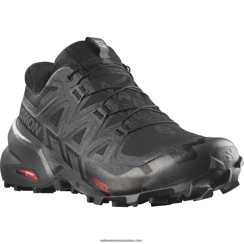 Salomon negru/fantomă pantofi de alergare pentru bărbați - speedcross 6 gore-tex 6D8X2J1465