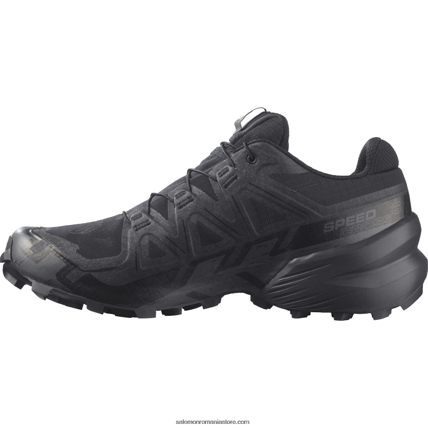 Salomon negru/fantomă pantofi de alergare pentru bărbați - speedcross 6 gore-tex 6D8X2J1465