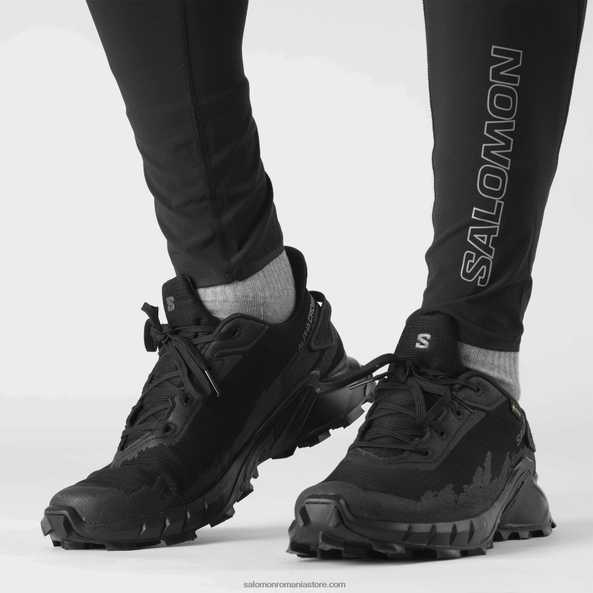Salomon negru pantofi de alergare pentru bărbați - alphacross 4 gore-tex 6D8X2J1475
