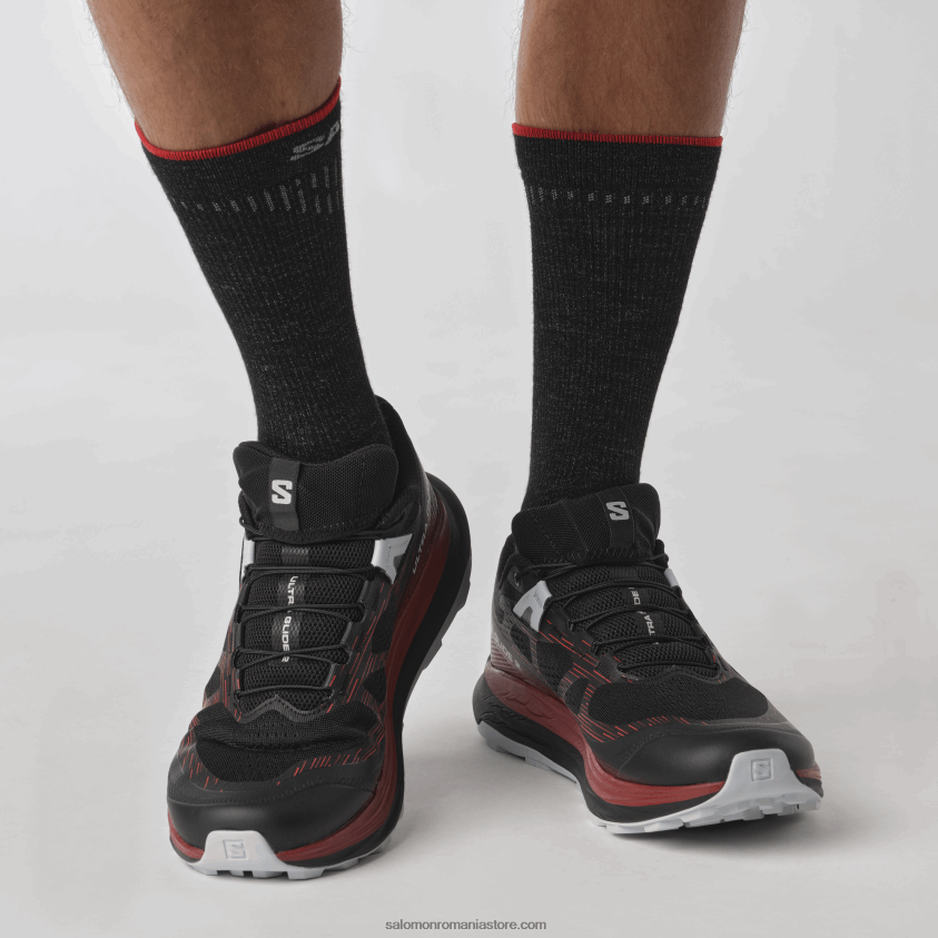 Salomon negru/roșu bicicletă/albastru perlat pantofi de alergare pentru bărbați - ultra glide 2 6D8X2J1439