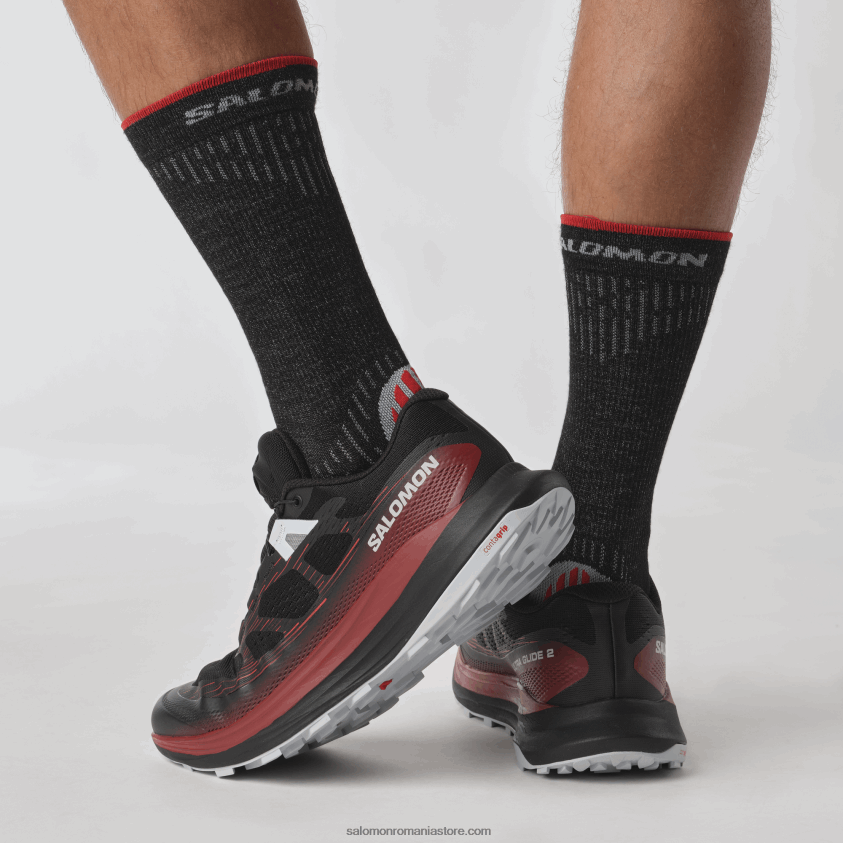 Salomon negru/roșu bicicletă/albastru perlat pantofi de alergare pentru bărbați - ultra glide 2 6D8X2J1439
