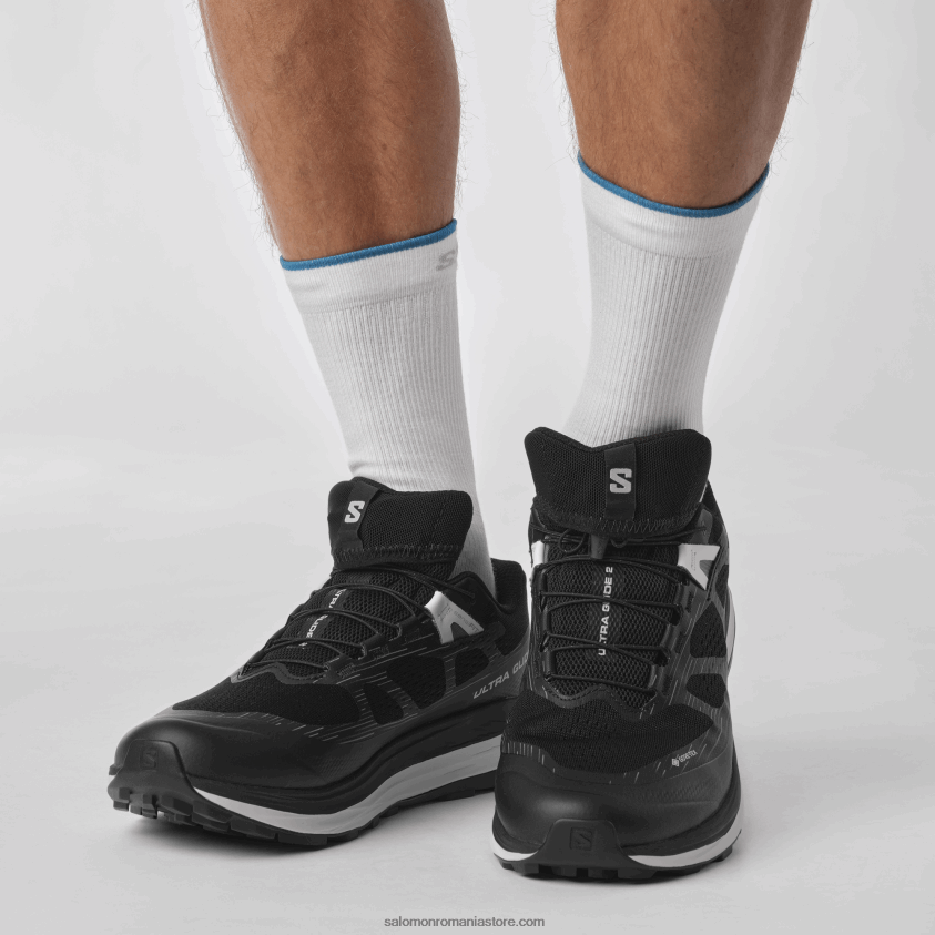 Salomon negru/roca lunară/alb pantofi de alergare pentru bărbați - ultra glide 2 gore-tex 6D8X2J1443