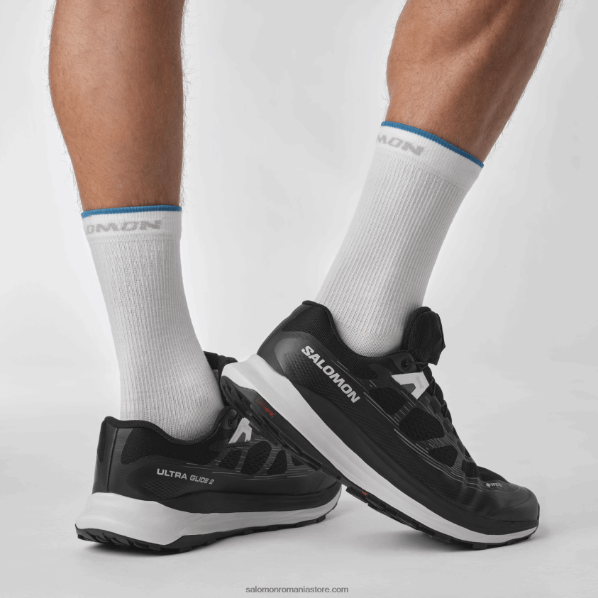 Salomon negru/roca lunară/alb pantofi de alergare pentru bărbați - ultra glide 2 gore-tex 6D8X2J1443