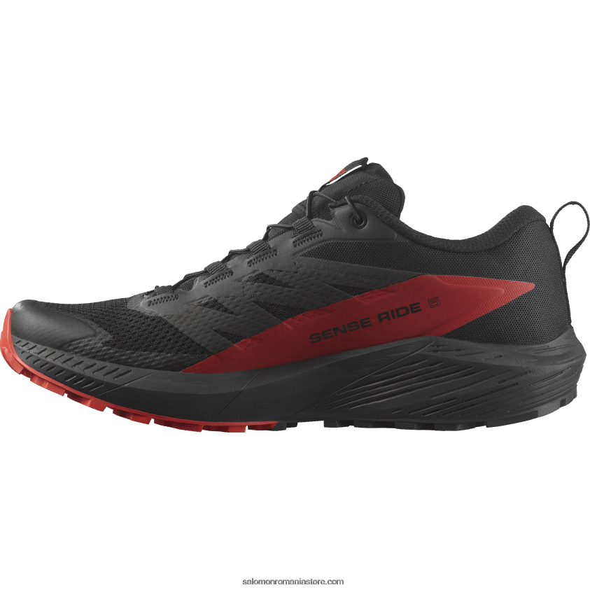 Salomon negru/rosu aprins pantofi de alergare pentru bărbați - sense ride 5 6D8X2J1432