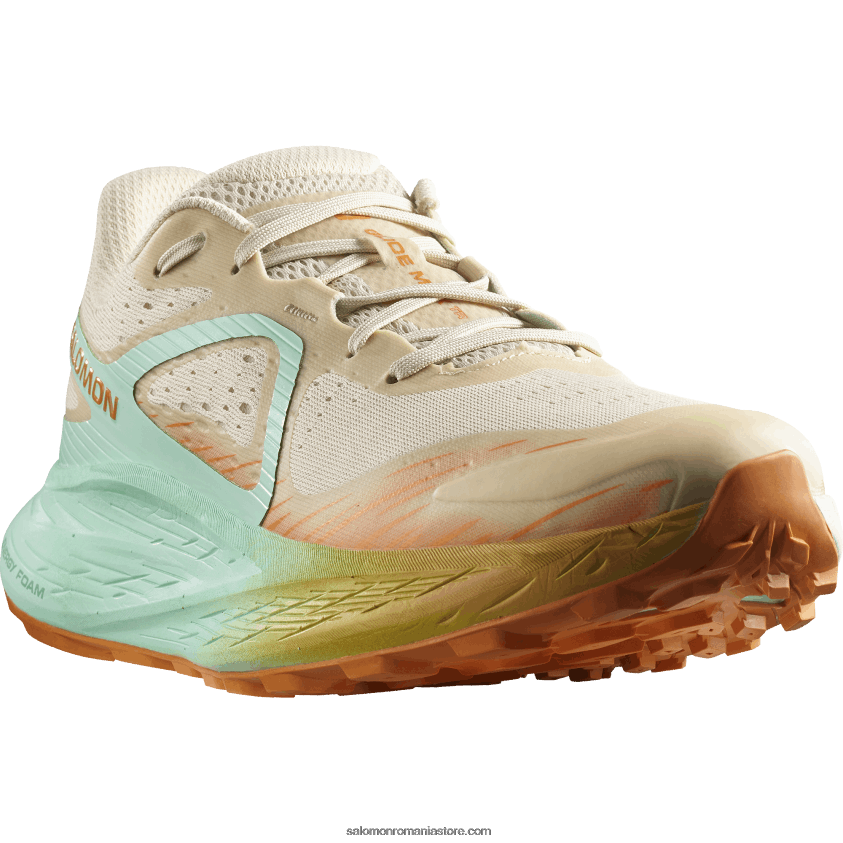 Salomon nisip albit/yucca/piper portocaliu încălțăminte de trail pentru bărbați - glide max tr 6D8X2J1446