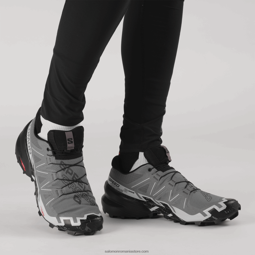 Salomon nuanta linistita/negru/albastru sidefat pantofi de trail pentru bărbați - speedcross 6 lățime 6D8X2J1470