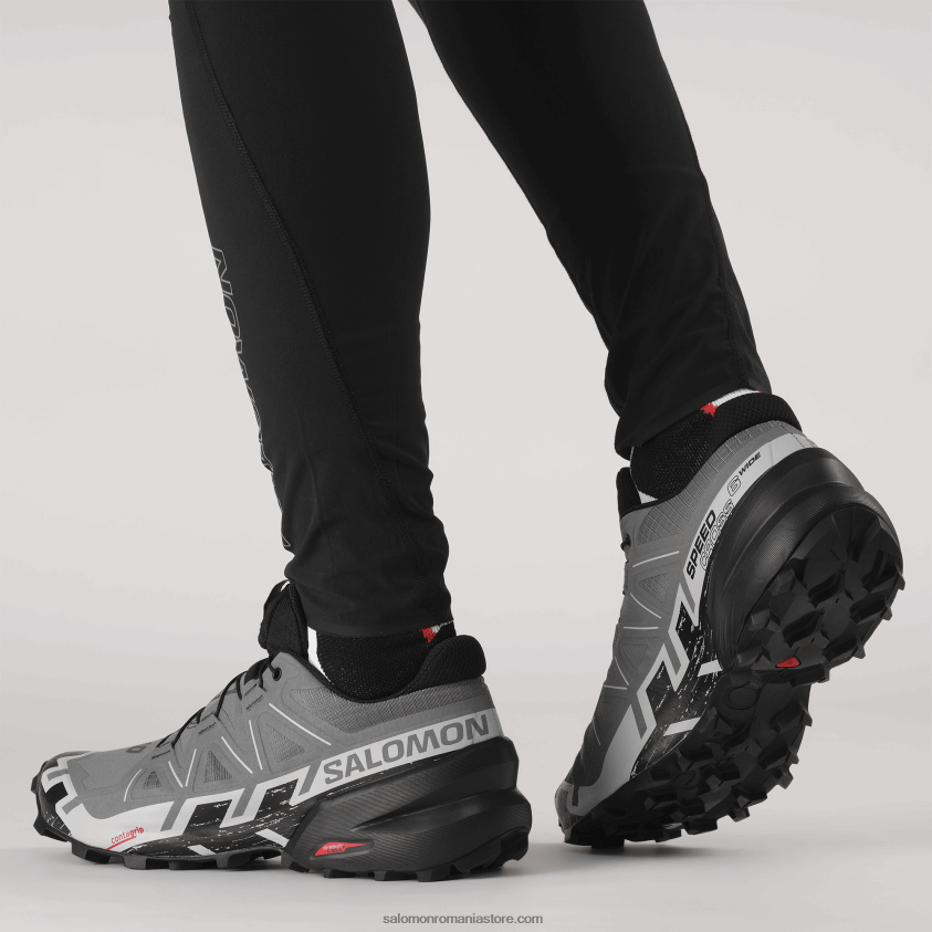 Salomon nuanta linistita/negru/albastru sidefat pantofi de trail pentru bărbați - speedcross 6 lățime 6D8X2J1470