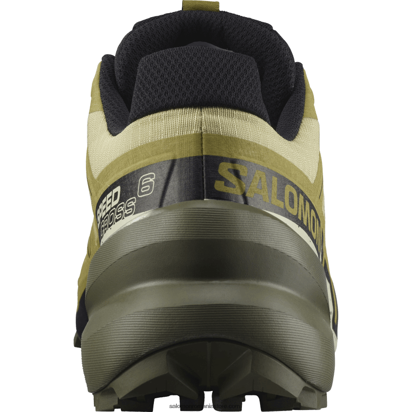 Salomon praz verde/negru/nisip albit pantofi de alergare pentru bărbați - speedcross 6 6D8X2J1450