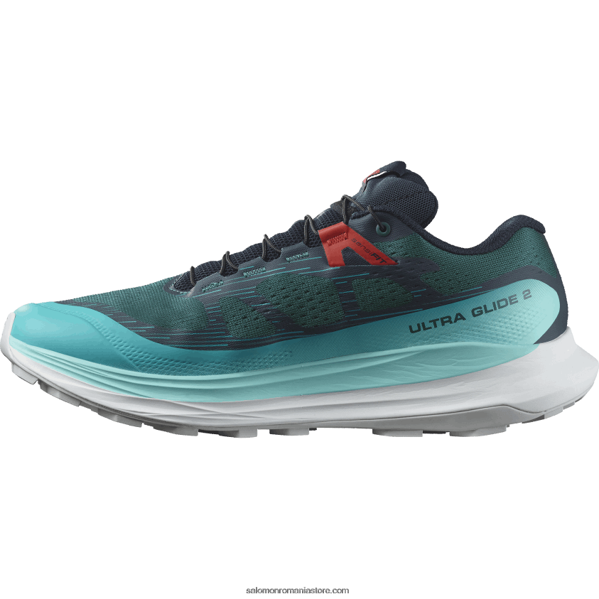 Salomon profund atlantic/strălucire albastră/roșu aprins pantofi de alergare pentru bărbați - ultra glide 2 6D8X2J1438