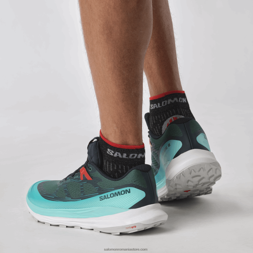Salomon profund atlantic/strălucire albastră/roșu aprins pantofi de alergare pentru bărbați - ultra glide 2 6D8X2J1438