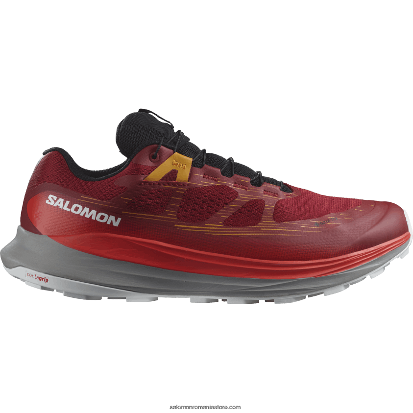 Salomon roșu bicicletă/gri îngheț/turmeric pantofi de alergare pentru bărbați - ultra glide 2 gore-tex 6D8X2J1442