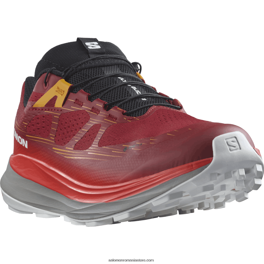 Salomon roșu bicicletă/gri îngheț/turmeric pantofi de alergare pentru bărbați - ultra glide 2 gore-tex 6D8X2J1442