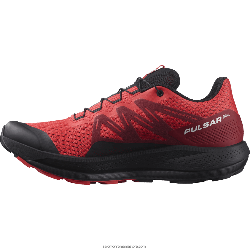 Salomon roșu mac/roșu bicicletă/negru pantofi de alergare pentru bărbați – pulsar trail 6D8X2J1463