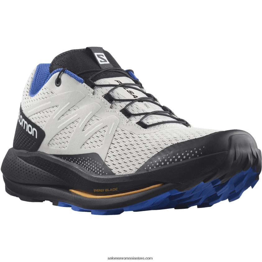 Salomon stâncă lunară/negru/albastru orbitor pantofi de alergare pentru bărbați – pulsar trail 6D8X2J1461