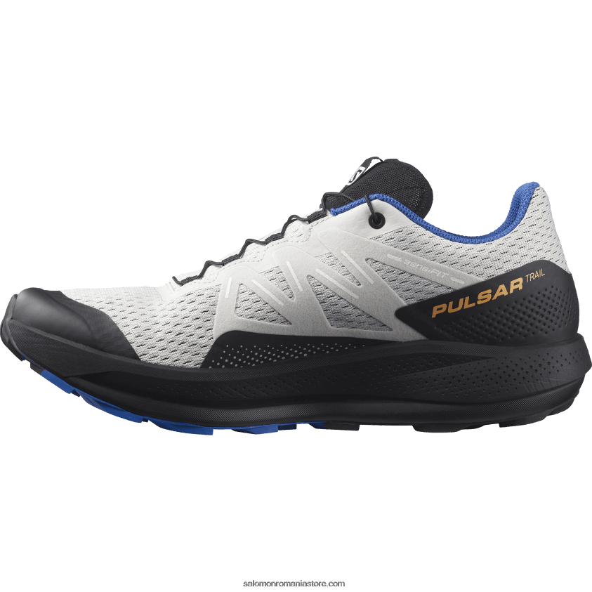 Salomon stâncă lunară/negru/albastru orbitor pantofi de alergare pentru bărbați – pulsar trail 6D8X2J1461