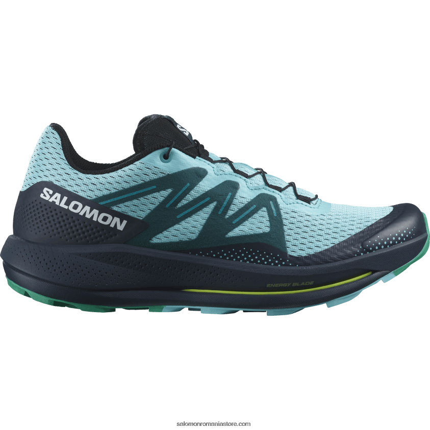 Salomon strălucire albastră/carbon/smarald pantofi de alergare pentru bărbați – pulsar trail 6D8X2J1460