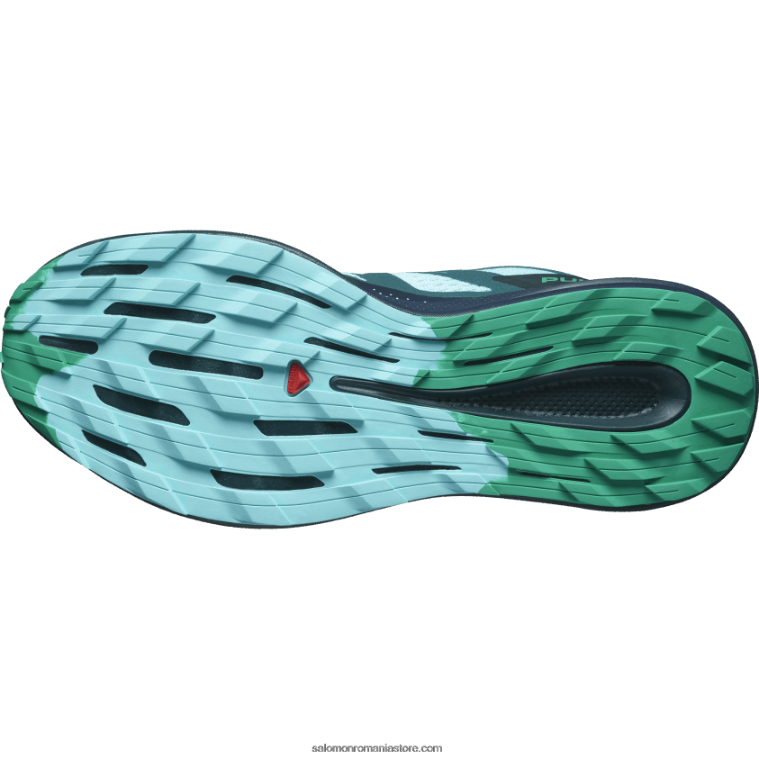 Salomon strălucire albastră/carbon/smarald pantofi de alergare pentru bărbați – pulsar trail 6D8X2J1460