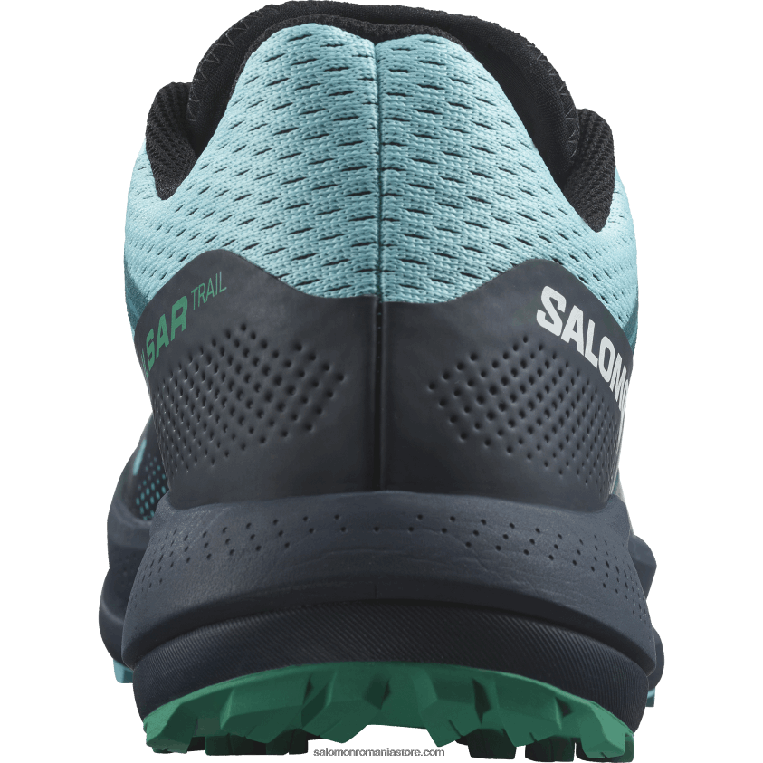 Salomon strălucire albastră/carbon/smarald pantofi de alergare pentru bărbați – pulsar trail 6D8X2J1460