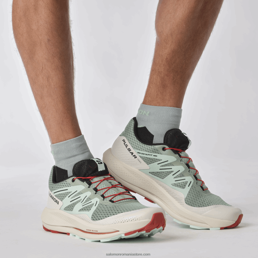 Salomon tampon de crin/aqua albit/sos iute pantofi de alergare pentru bărbați – pulsar trail 6D8X2J1464
