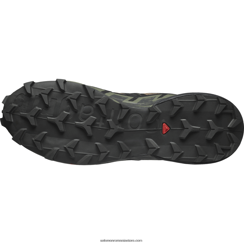 Salomon varec/negru/verde lichen profund pantofi de alergare pentru bărbați - speedcross 6 6D8X2J1455