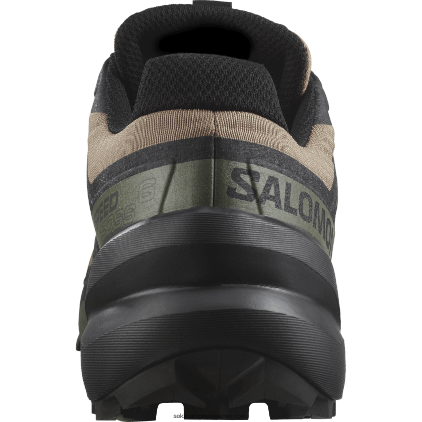 Salomon varec/negru/verde lichen profund pantofi de alergare pentru bărbați - speedcross 6 6D8X2J1455
