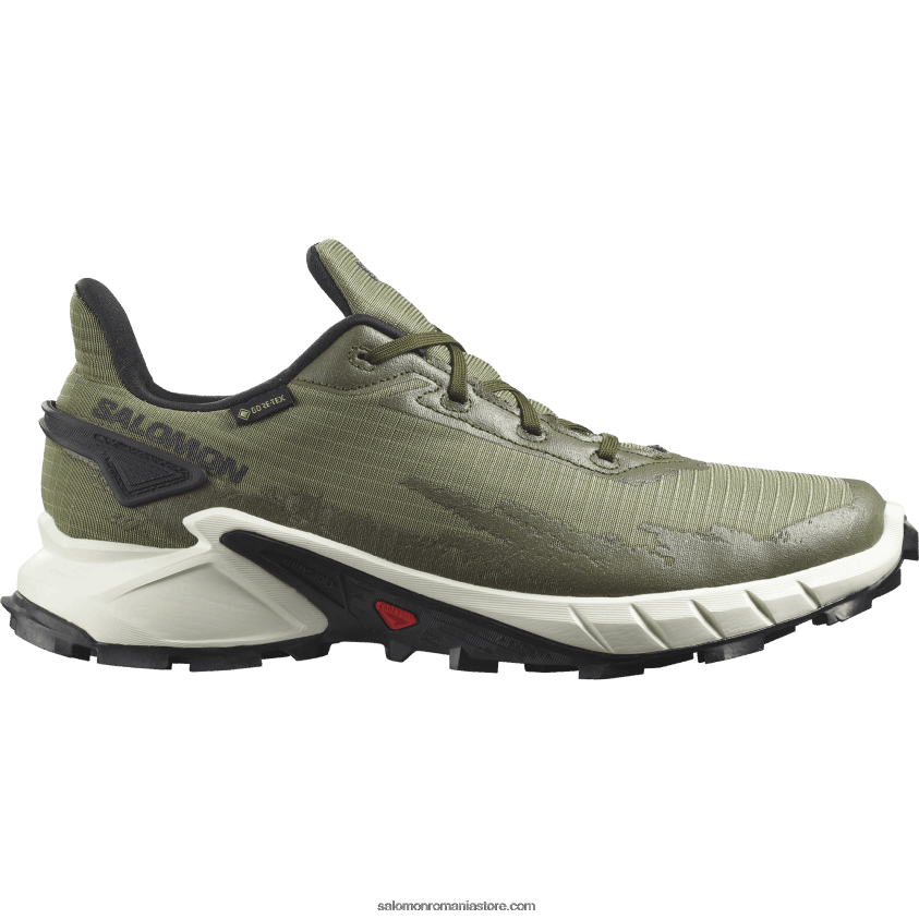 Salomon verde lichen profund/gheata de vanilie/noapte de masline pantofi de alergare pentru bărbați - alphacross 4 gore-tex 6D8X2J1476