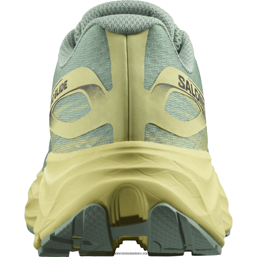 Salomon granit verde/galben iris/alb pantofi alergare bărbați - aero glide 6D8X2J1062