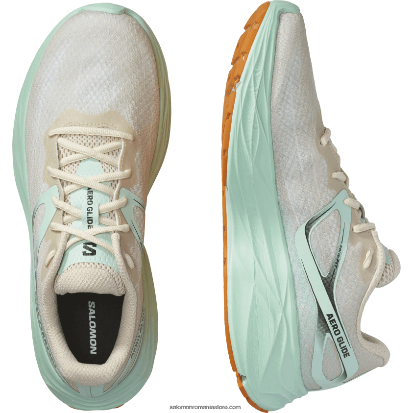 Salomon nisip albit/yucca/piper portocaliu pantofi alergare bărbați - aero glide 6D8X2J1066