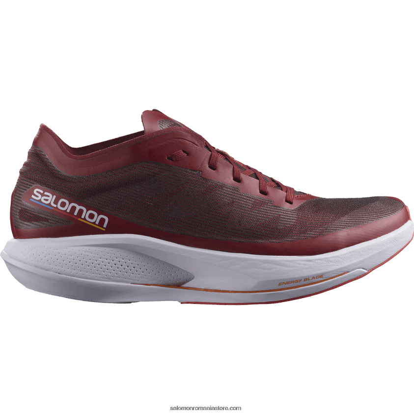 Salomon roșu de ciclism/violet erica/portocaliu vibrant pantofi de alergare pentru bărbați – fantasmă 6D8X2J1072