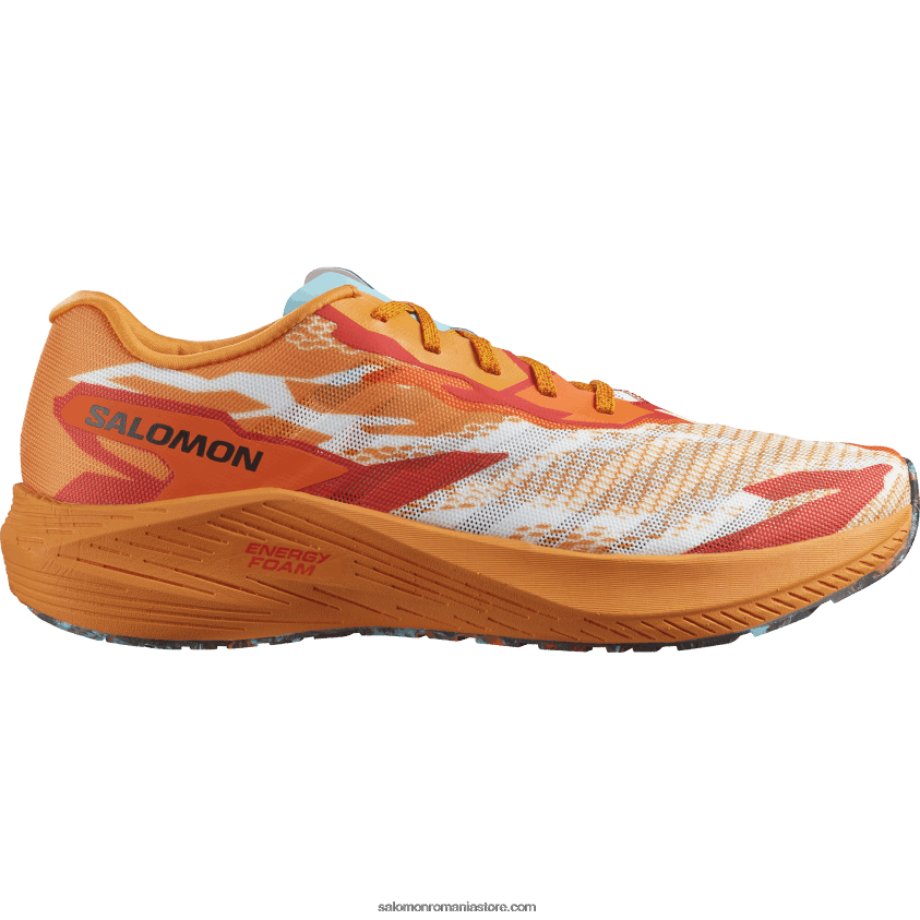 Salomon stralucire turmeric/rosu foc/albastru pantofi de alergare pentru bărbați - aero volt 6D8X2J60