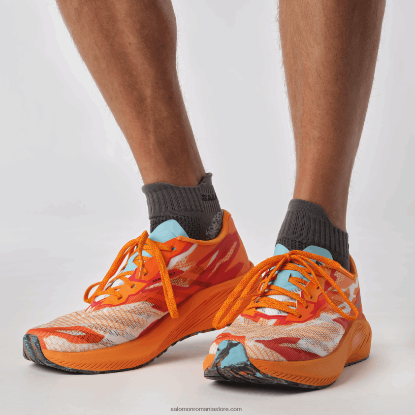 Salomon stralucire turmeric/rosu foc/albastru pantofi de alergare pentru bărbați - aero volt 6D8X2J60