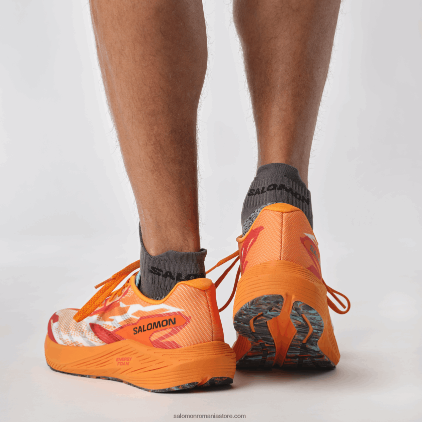 Salomon stralucire turmeric/rosu foc/albastru pantofi de alergare pentru bărbați - aero volt 6D8X2J60