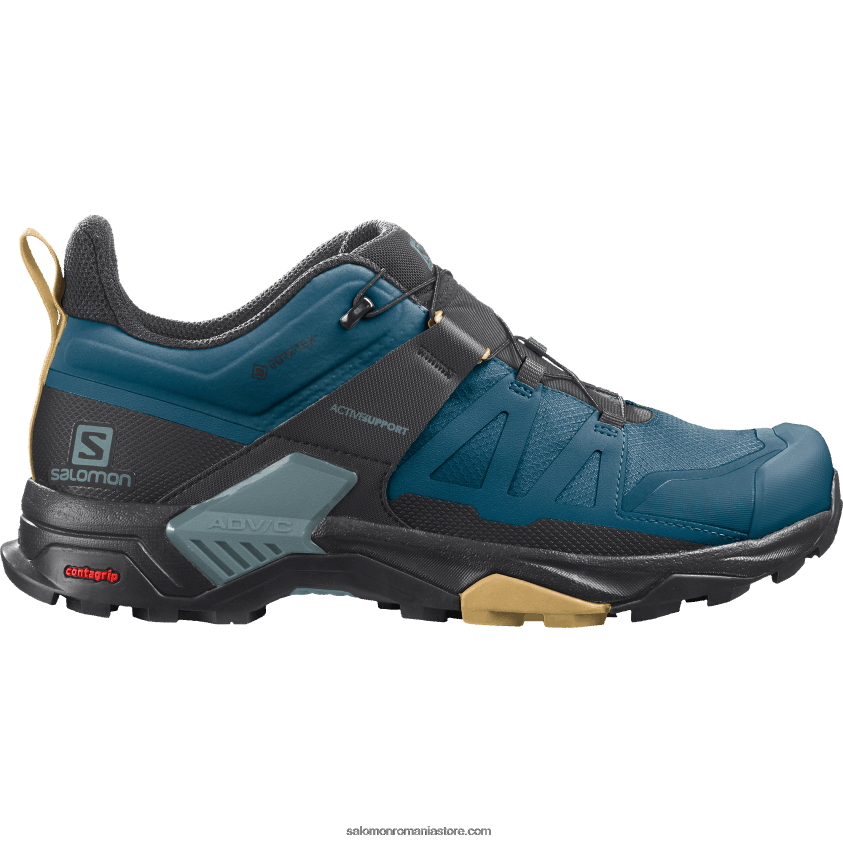 Salomon albastru legion/negru/frunza de toamna pantofi de drumeție pentru bărbați - x ultra 4 gore-tex 6D8X2J17