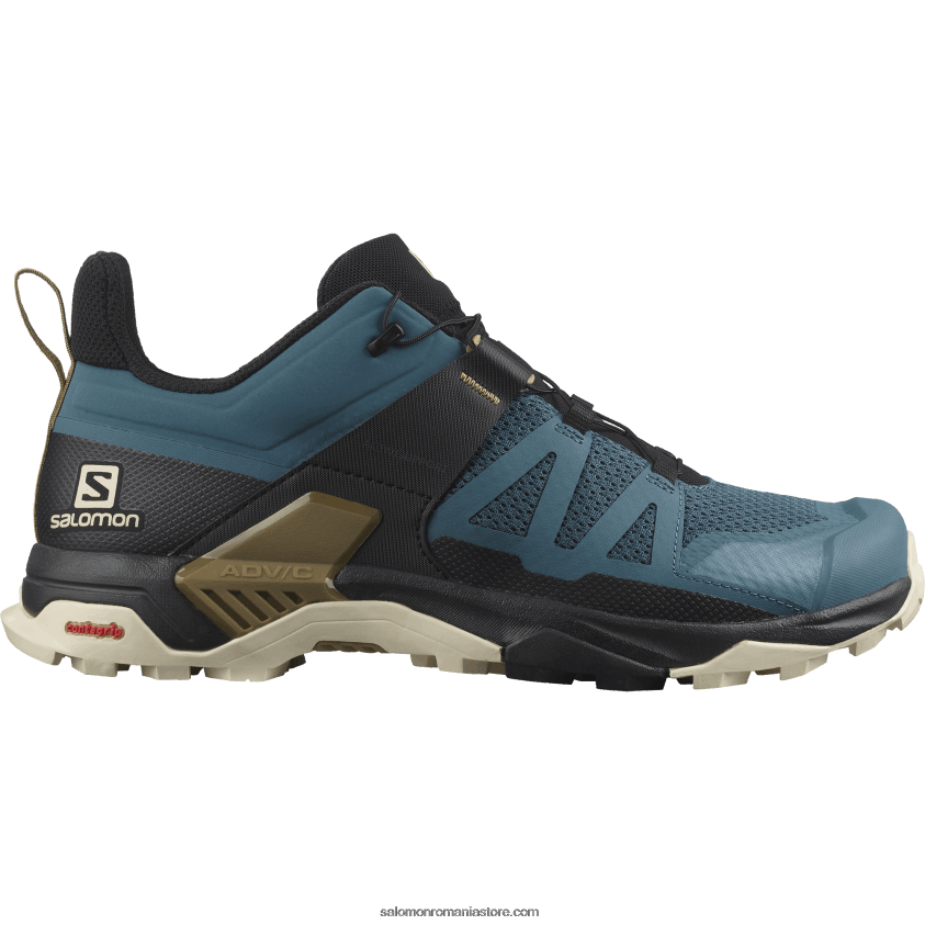 Salomon albastru mallard/nisip albit/maro bronz pantofi de drumeție pentru bărbați - x ultra 4 6D8X2J25