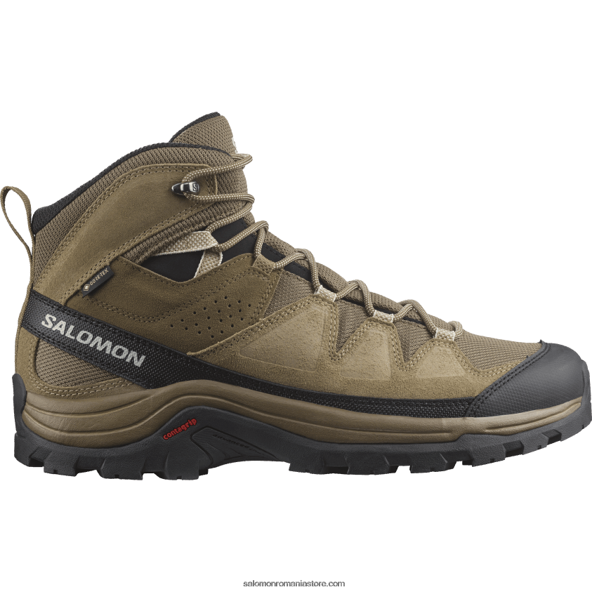 Salomon cangur/varec/negru ghete de drumeție din piele pentru bărbați - quest rove gore-tex 6D8X2J52