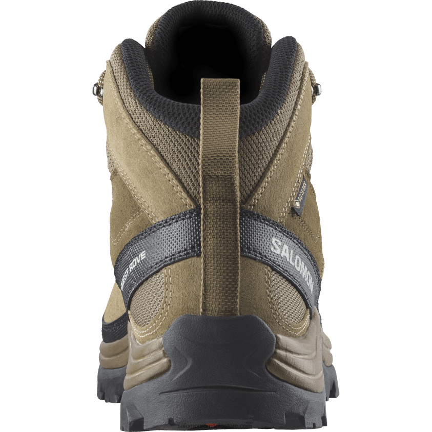 Salomon cangur/varec/negru ghete de drumeție din piele pentru bărbați - quest rove gore-tex 6D8X2J52