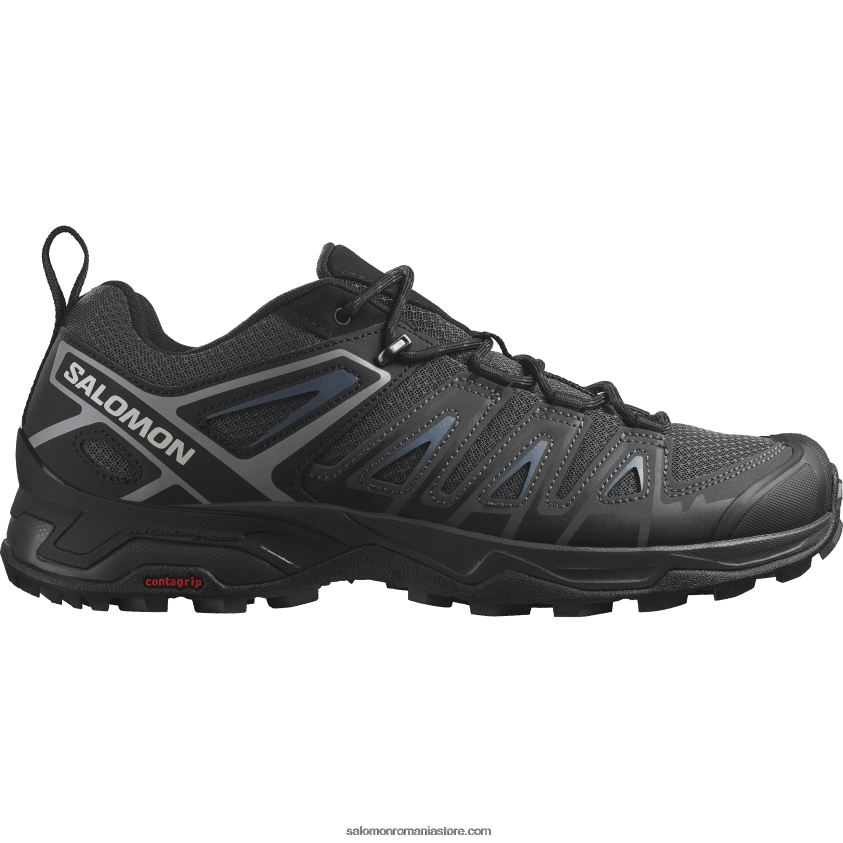 Salomon cenușă neagră/abanos/albastru pantofi de drumeție pentru bărbați - x ultra pioneer aero 6D8X2J21