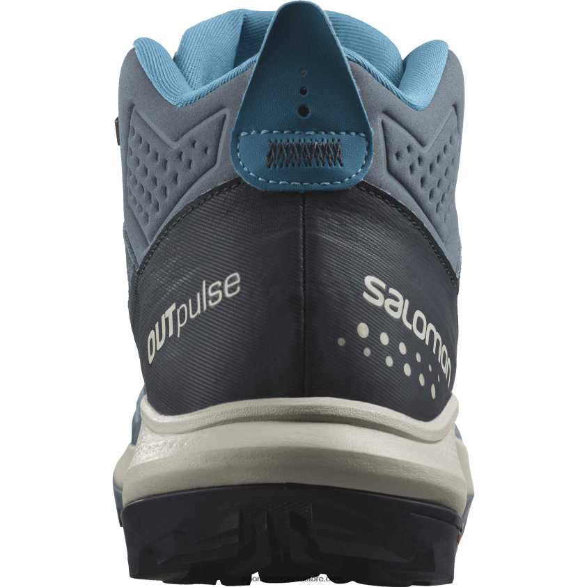 Salomon china blue/carbon/roca lunară ghete de drumeție pentru bărbați - outpulse mid gore-tex 6D8X2J32
