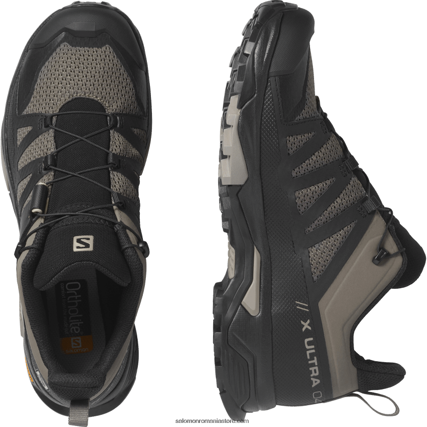 Salomon cordon elastic/negru/vintage kaki pantofi de drumeție pentru bărbați - x ultra 4 6D8X2J27