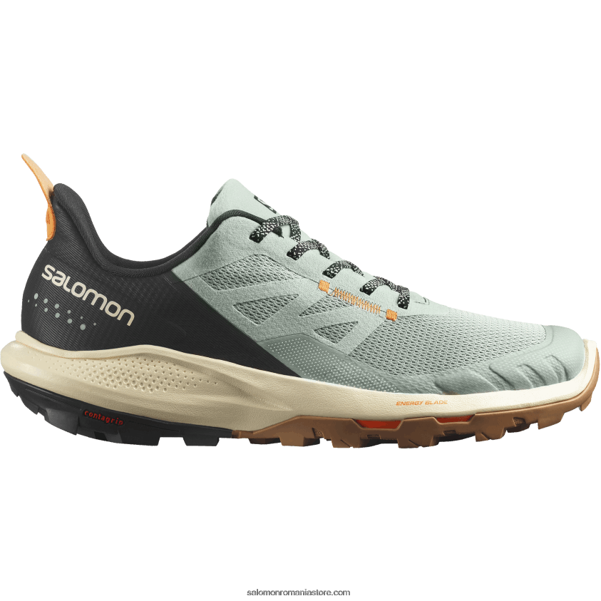 Salomon fier forjat/nisip albit/portocaliu vibrant pantofi de drumeție pentru bărbați - outpulse 6D8X2J29
