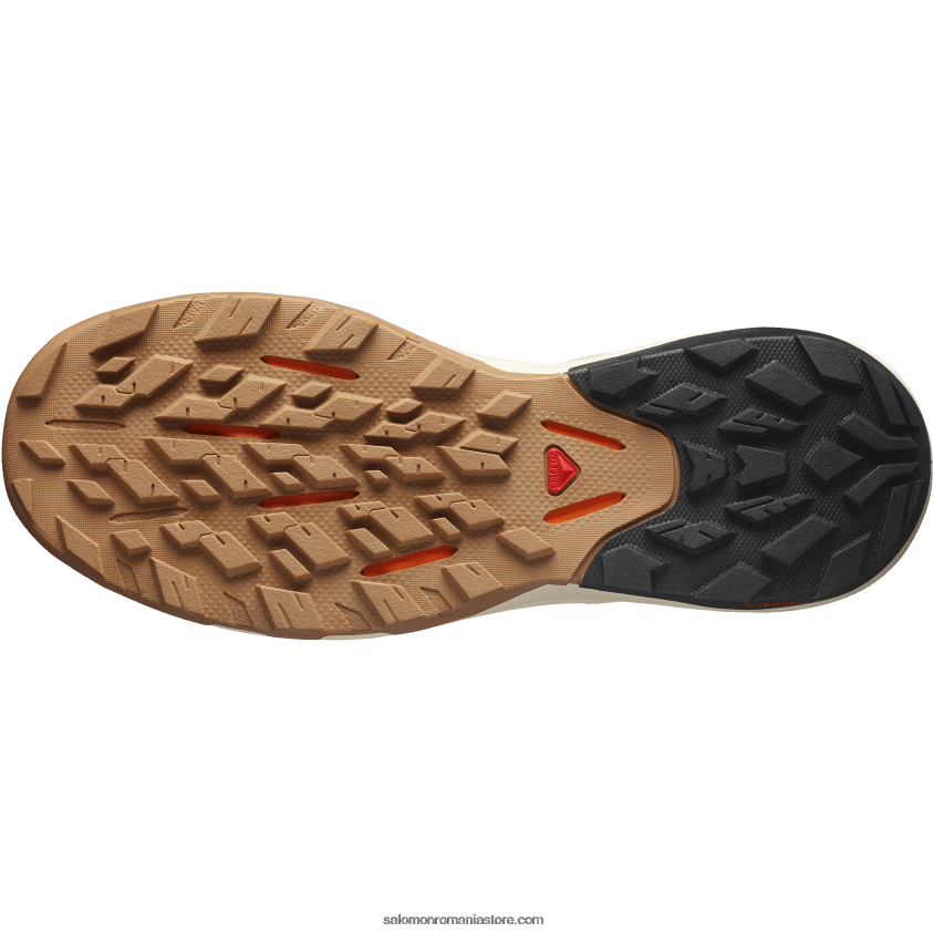 Salomon fier forjat/nisip albit/portocaliu vibrant pantofi de drumeție pentru bărbați - outpulse 6D8X2J29